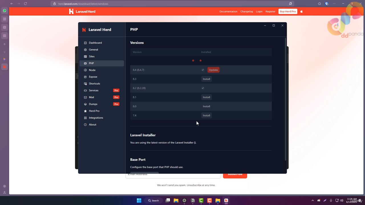 1 1 Environment Setup Install Laravel Herd 0003 00 04 44 screenshot