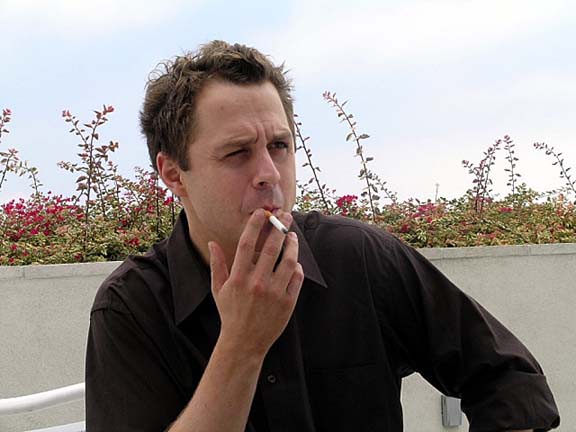 Giovanni Ribisi smoking a cigarette (or weed)
