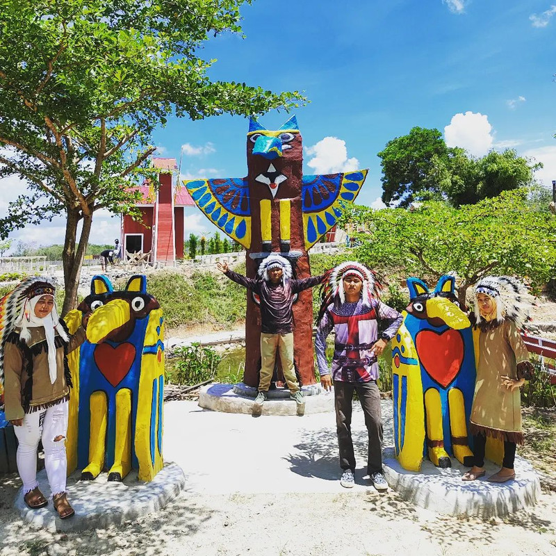 Satu di antara spot Instagramable di Kastel D'Legenda, tempat wisata baru di Banjarbaru yang Instagramable dan lagi viral di sosial media.