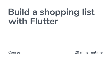 CodeCourse - Build a shopping list with Flutter