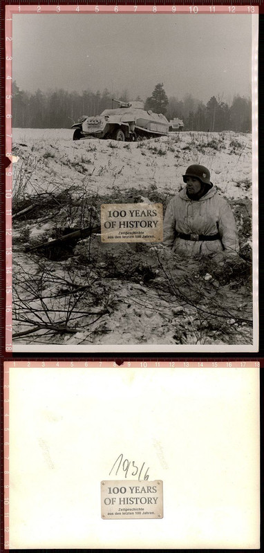 Panzer Tank Spähwagen Wintertarn Pressefoto nur 