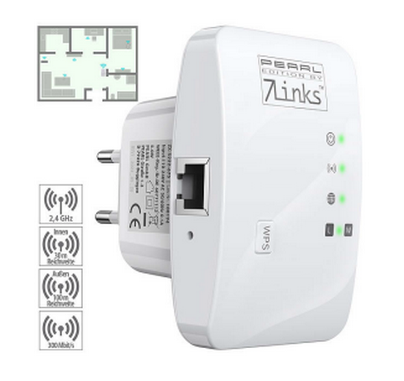 7links Mini-WLAN-Repeater (ZX-5222-911) 7links Mini-WLAN-Repeater (ZX-5222-911)
