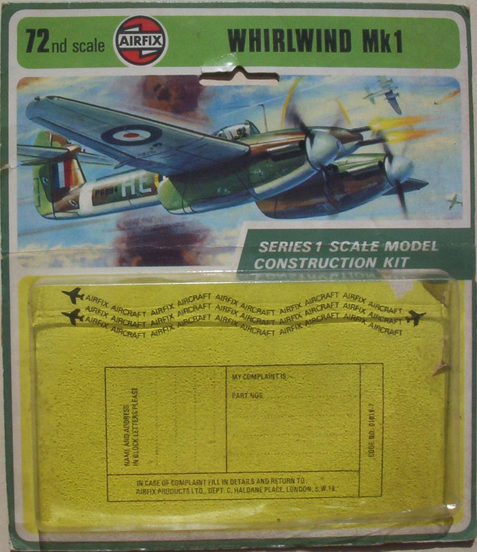 Airfix 72 01019-7 Whirlwind Mk1