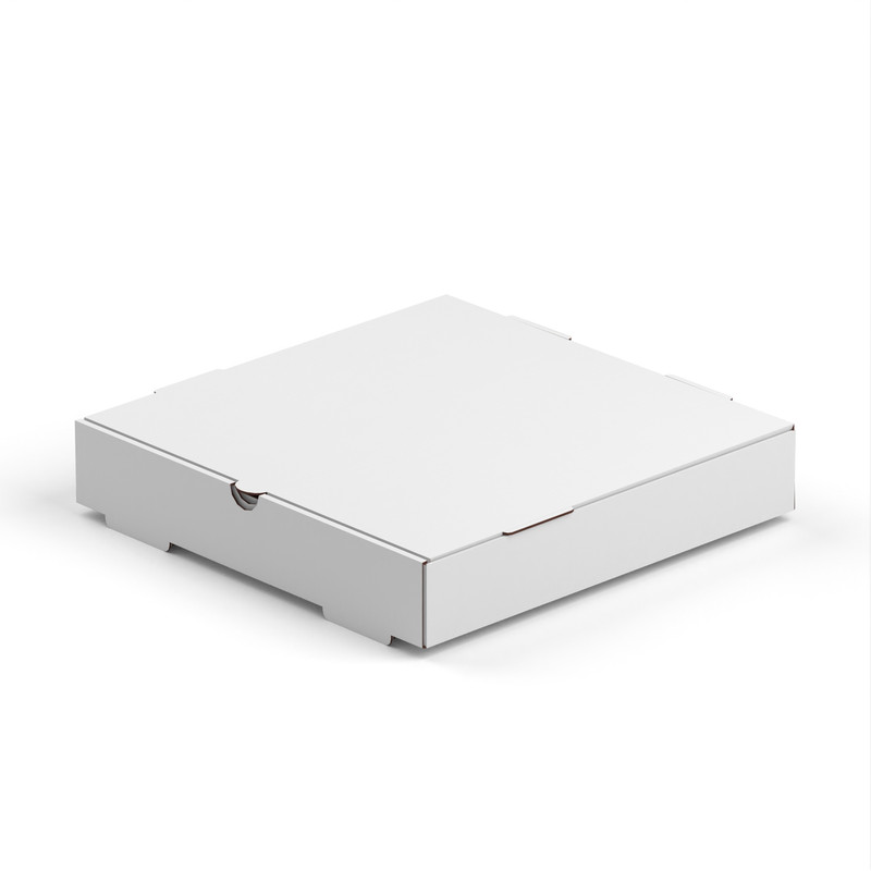 10" x 10" x 2" White Corrugated Plain Unprinted Pizza / Bakery Box (50/Bundle)