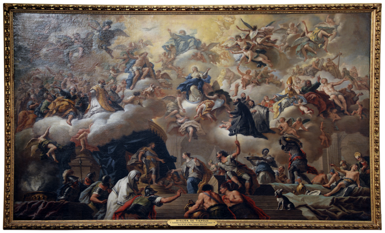 "L’Église Catholane triomphante", tableau de Joshua Bester, 1727.