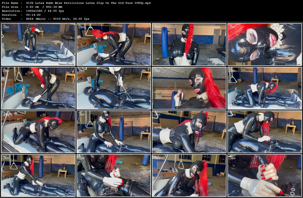 0136 Latex Rubb Miss Fetilicious Latex Play On The Old Farm 1080p.mp4