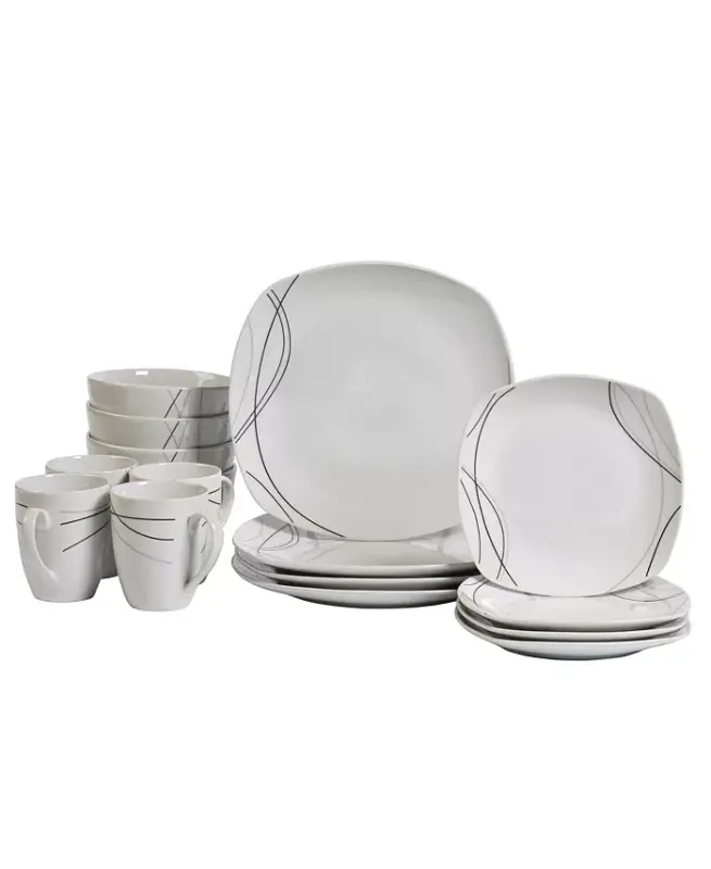 Dine in Style: Ecoware Tabletops Unlimited Alec 16-Pc. Ash White Set – Only .91 (Reg. ) at Macy’s!