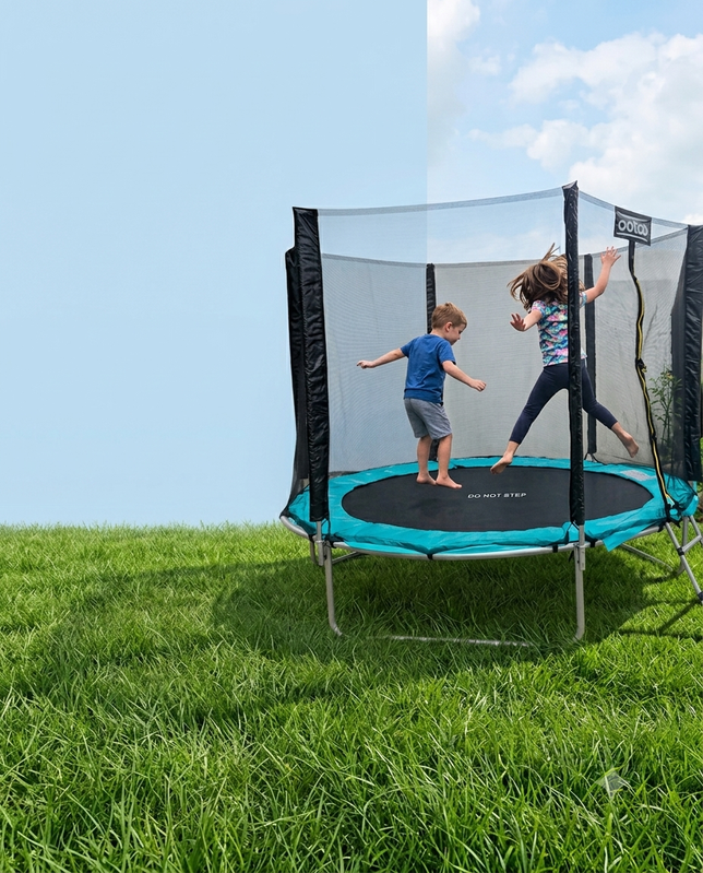 Trampolín familiar en Caja Seca