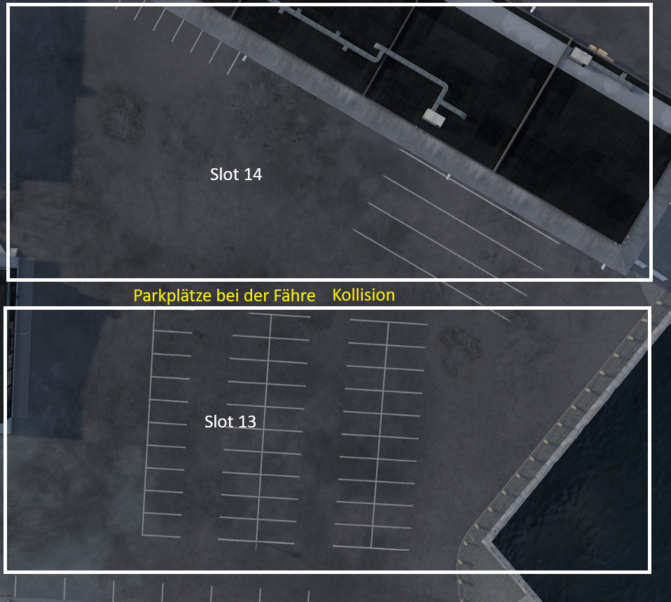 parkplatz vor der Fähre
