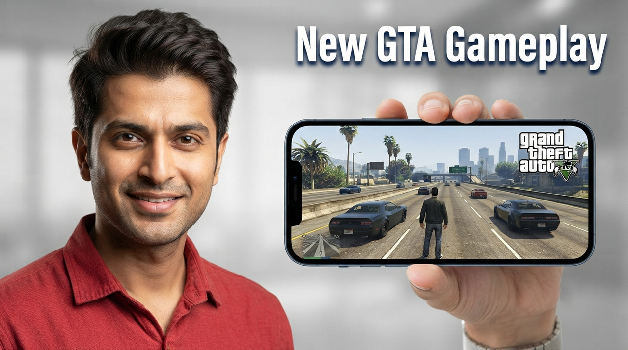 Result of: GTA V Gameplay Reaction YouTube Thumbnail Prompt & Design Guide
