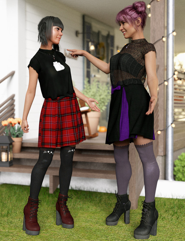 dForce Emo Style Outfit Textures 