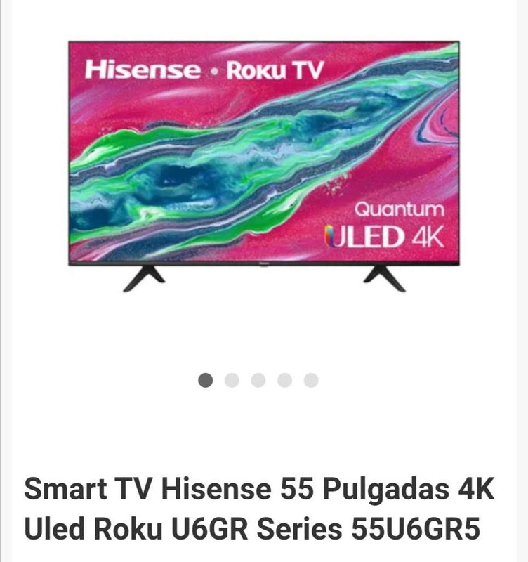 Linio: Smart TV Hisense 55 4k uled roku tv U6GR5