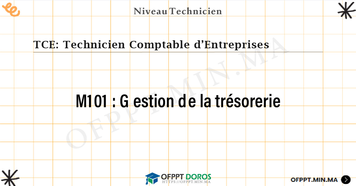 Sommaire détaillé du cours Gestion de la trésorerie M101 OFPPT - Structure du module