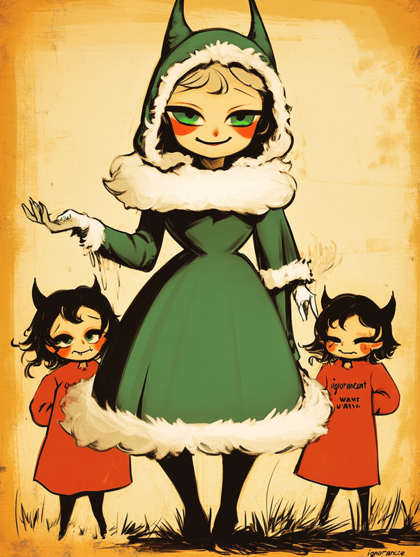 Miss Nameless as the Ghost of Christmas Present