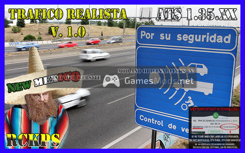 Realistic traffic 1.0 for ATS 1.35 by Rockeropasiempre