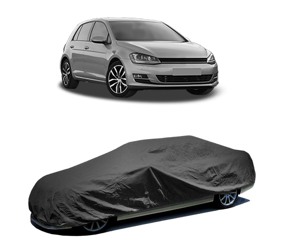 Husa tip prelata auto pentru Volkswagen Golf VII Van (5G1) 2012 - 2017,culoare negru, material textil impermeabil, rezistanta la intemperii praf UV, CARPASSION Husa Protectie
