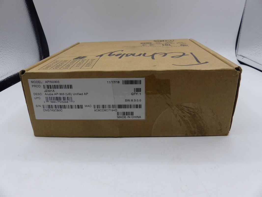 HPE AP-303 JZ321A ARUBA APIN0303 802.11AC WIRELESS ACCESS POINT