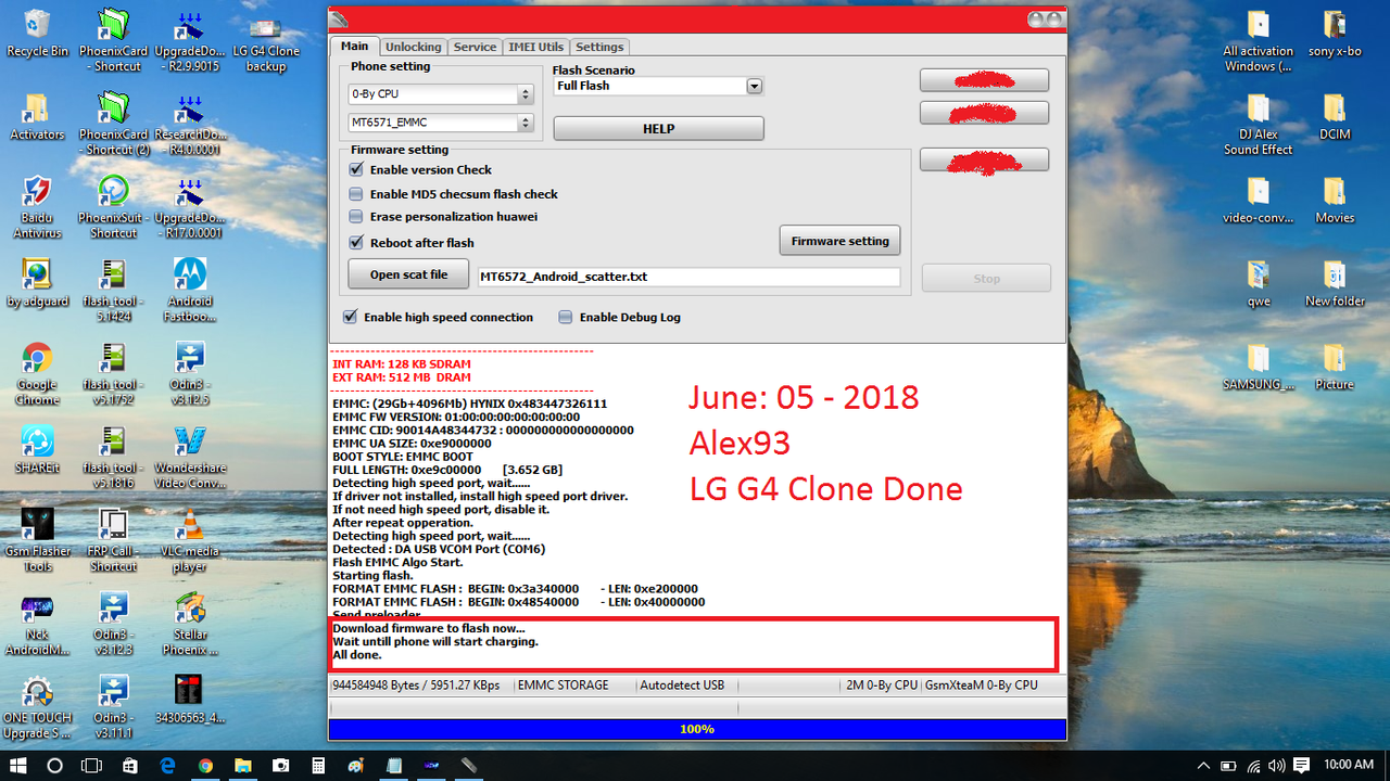 LG G4 Clone Flashing Done
