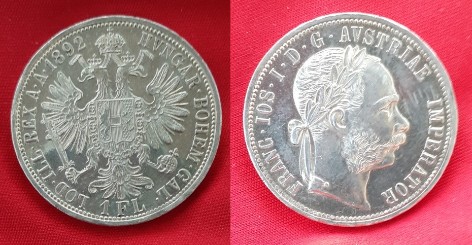 1 florín, imperio Austrohúngaro, 1892 Thumbnail-20201013-105804