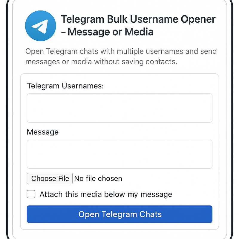 Telegram Bulk Message Sender Tool Thumbnail