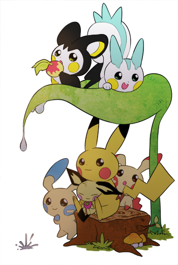 pikachu-pichu-pachirisu-emolga-minun-and