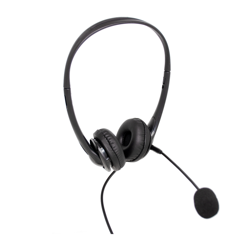 Headset estéreo Biontech con micrófono de brazo.