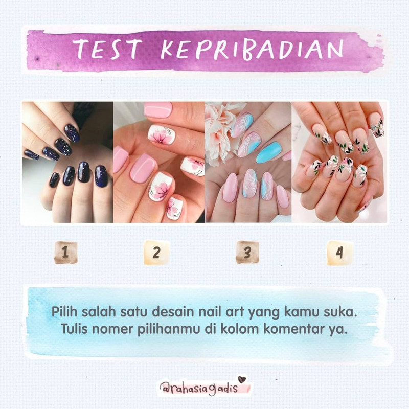 Tes Kepribadian - Memilih desain nail art