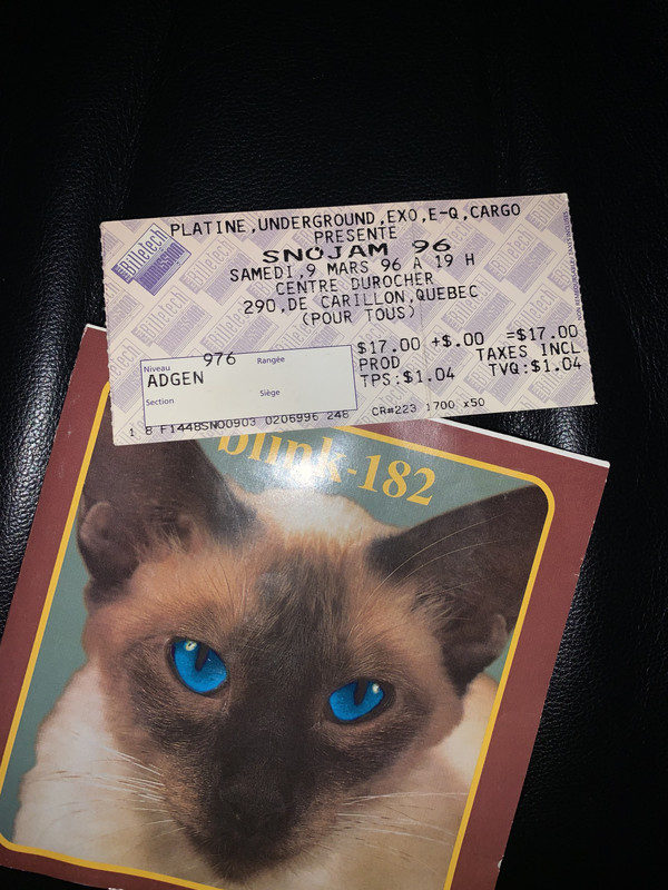 1996-03-09 Quebec, Canada - Centre Durocher (Sno-Jam 96 Tour) 1.1 - Ticket