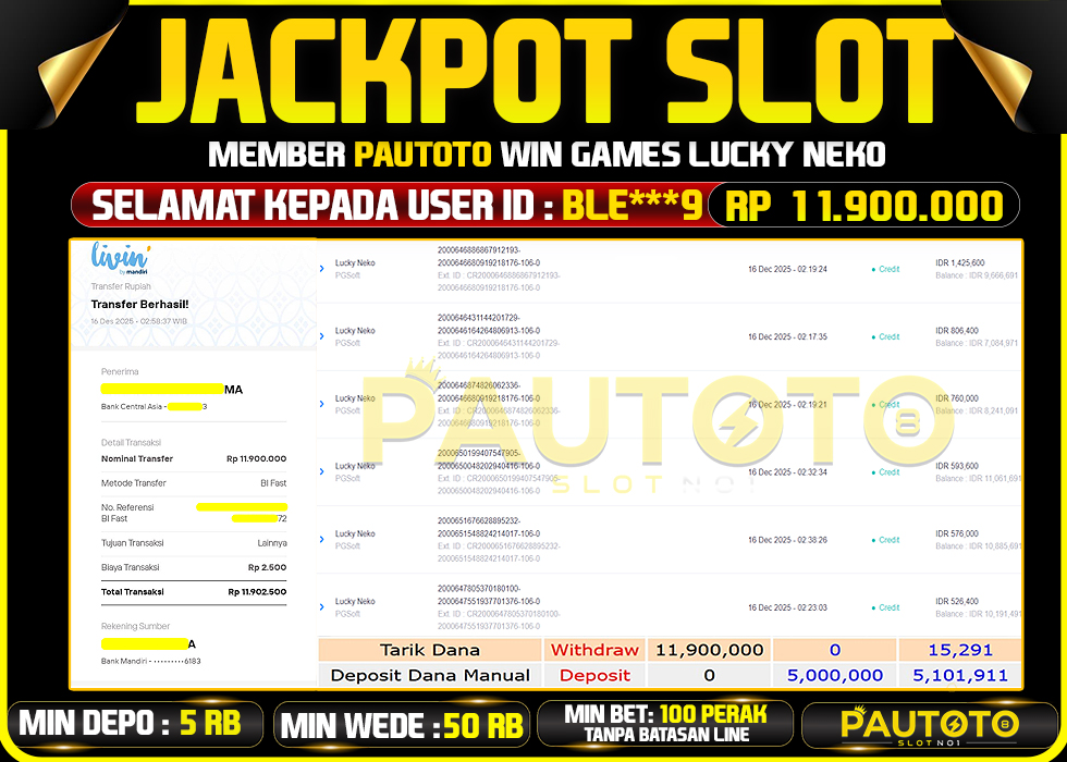 BUKTI JACKPOT LUNAS PAUTOTO