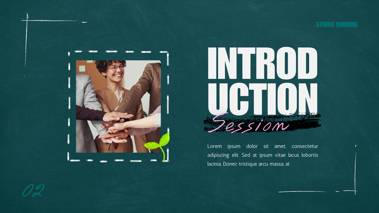 Green Pink Chalkboard Brainstorm Presentation