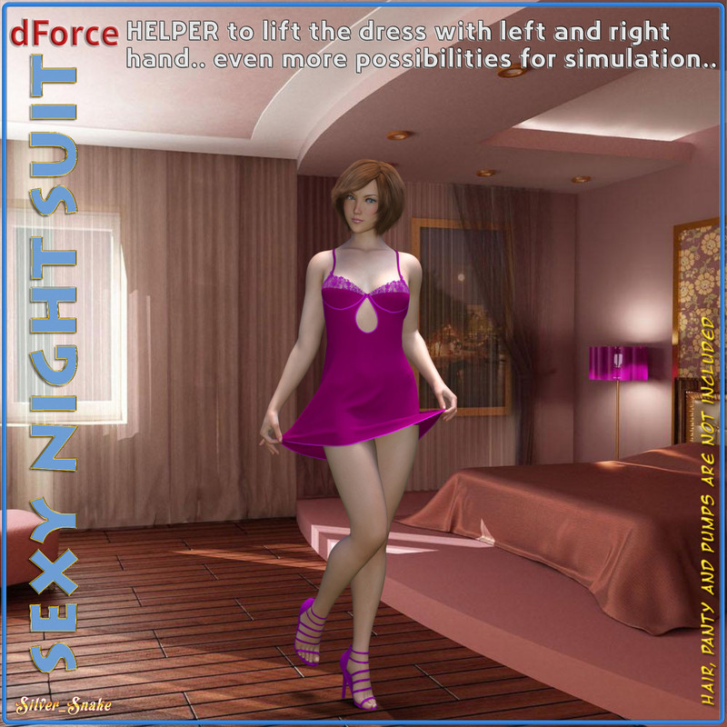 dForce Sexy Night Suit for Genesis 8 Female