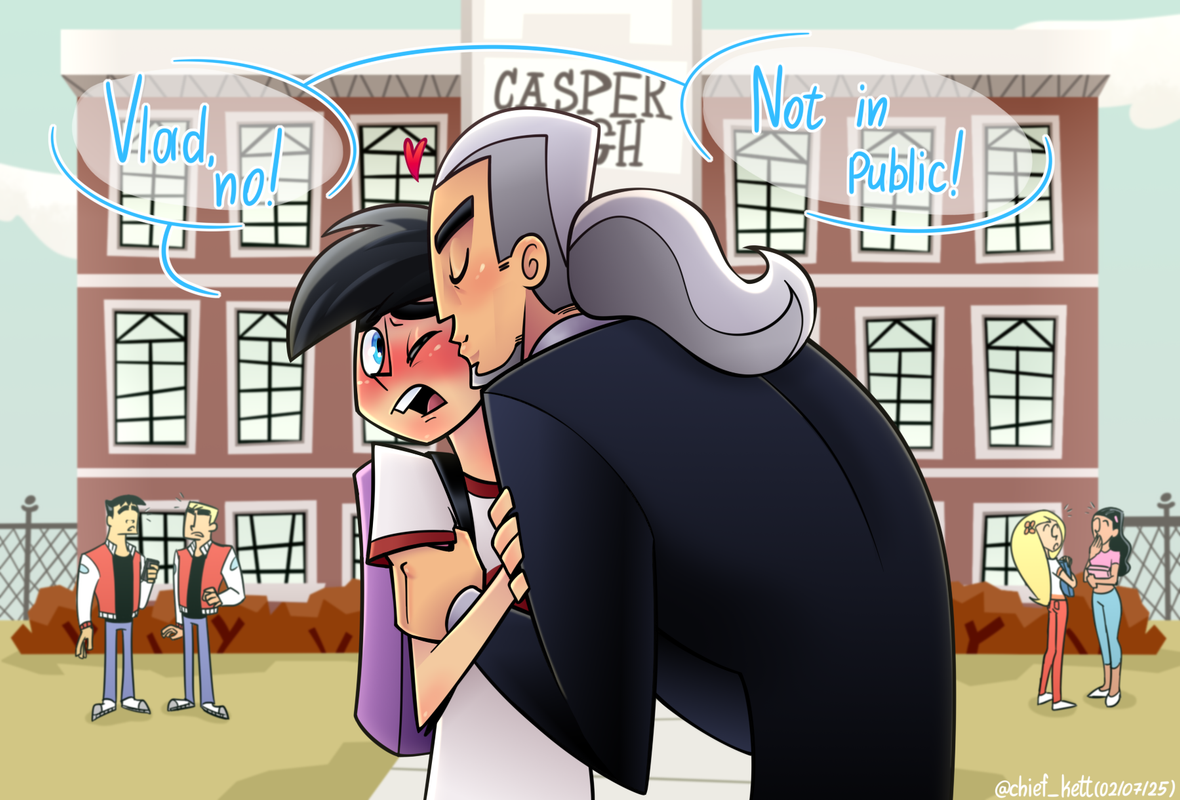 Pompous Pep Kiss Challenge Art - Chapter 7 - Chef_Kett - Danny Phantom  [Archive of Our Own], image size:1180x800
