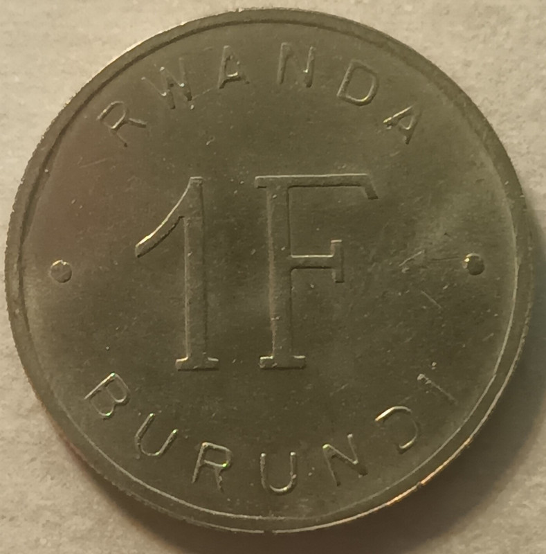 1 franco 1961 Ruanda-Burundi Ruanda-rev