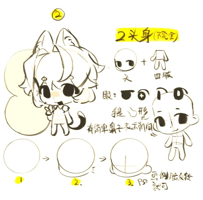drawing skill of 2 Head Ratio