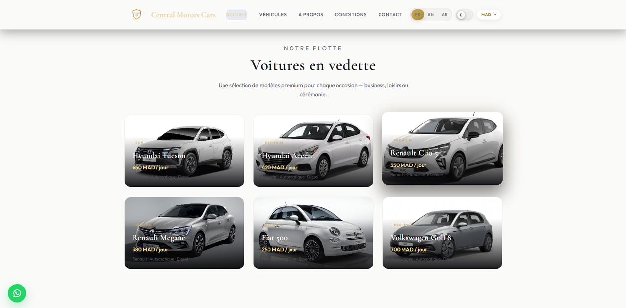 Central Motors Cars — Location de voitures