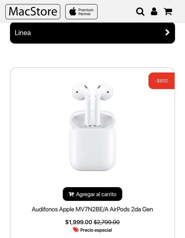 MacStore: Audifonos Apple - AirPods 2da Gen 
