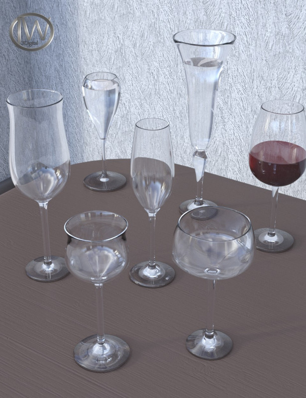 jw glassware set 00 main daz3d