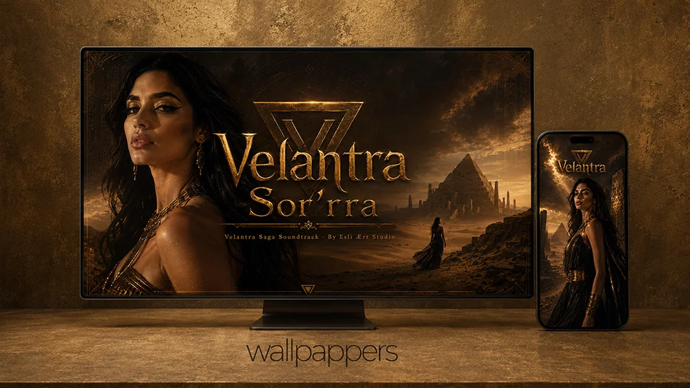 Mockup de papéis de parede de Velantra