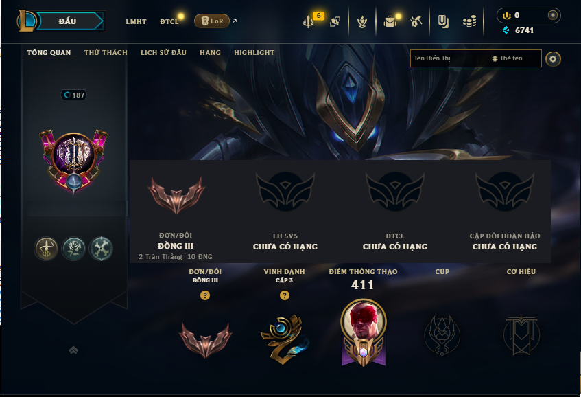 Acc LMHT # - Không Khung