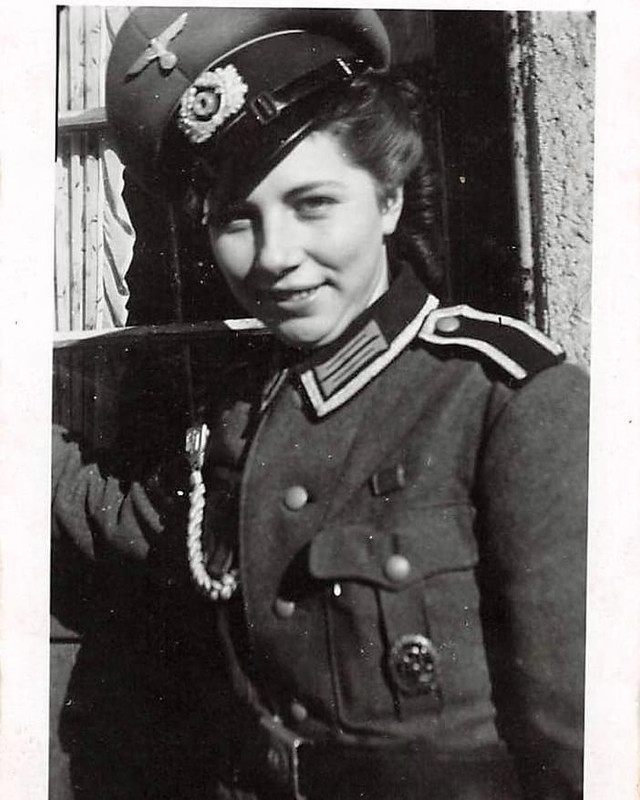 An unknown female wearing probably her boyfriend's uniform (1942
