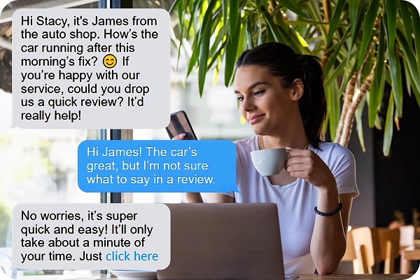 Automated review requests illustration