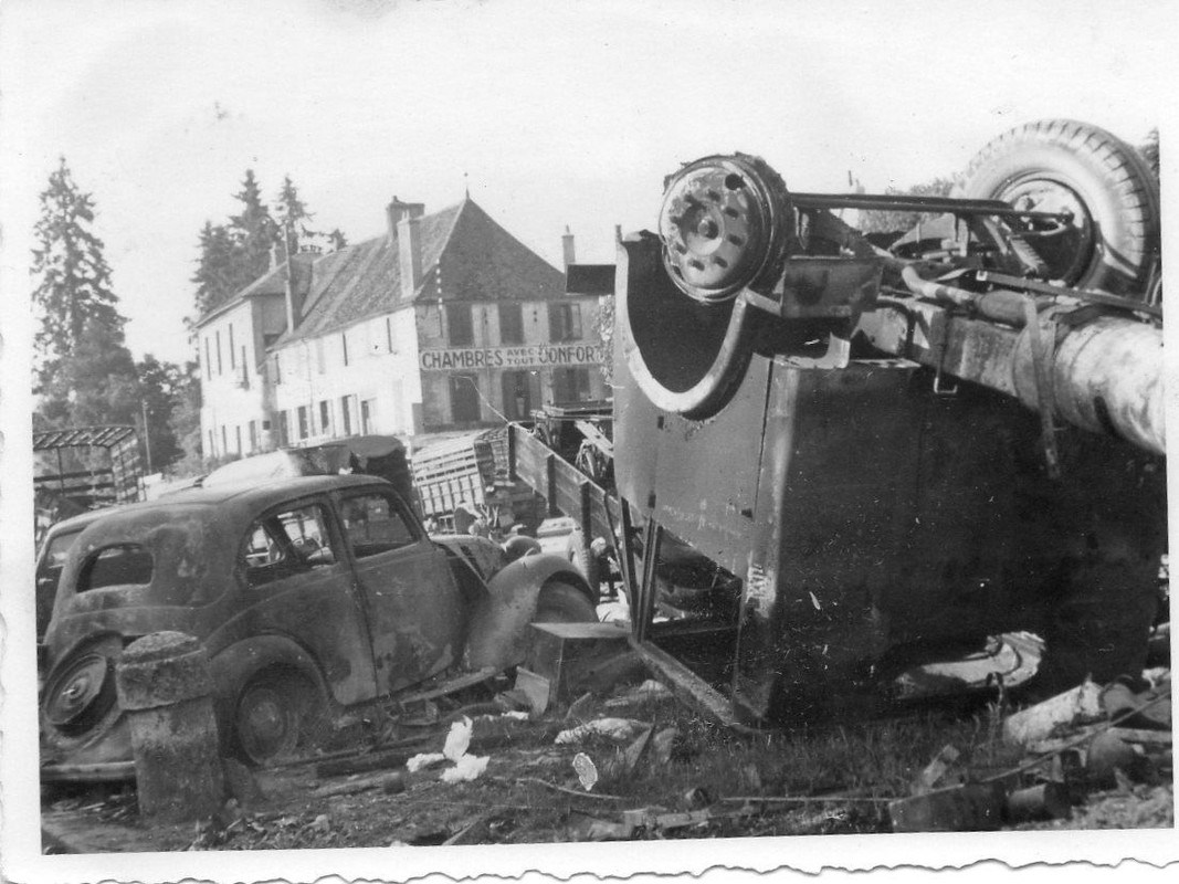 Frankreich Zerstörte Beute Fahrzeug PKW LKW West