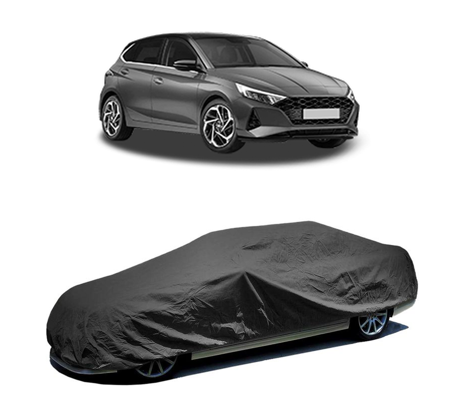Husa tip prelata auto pentru HYUNDAI i20 III (BC3, BI3) 2020,culoare negru, material textil impermeabil, rezistanta la intemperii praf UV, CARPASSION Husa Protectie