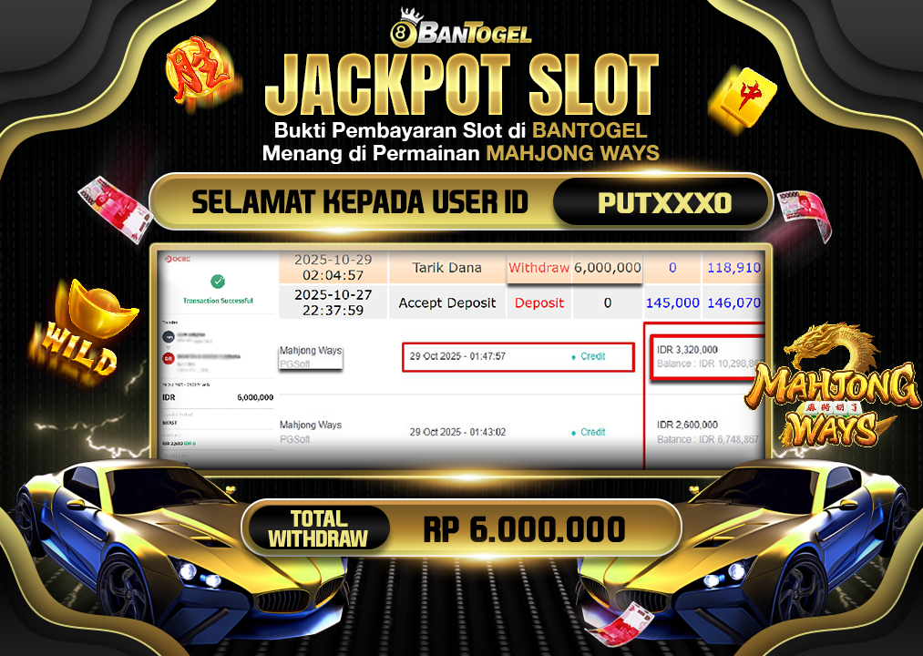 BUKTI JACKPOT LUNAS BANTOGEL