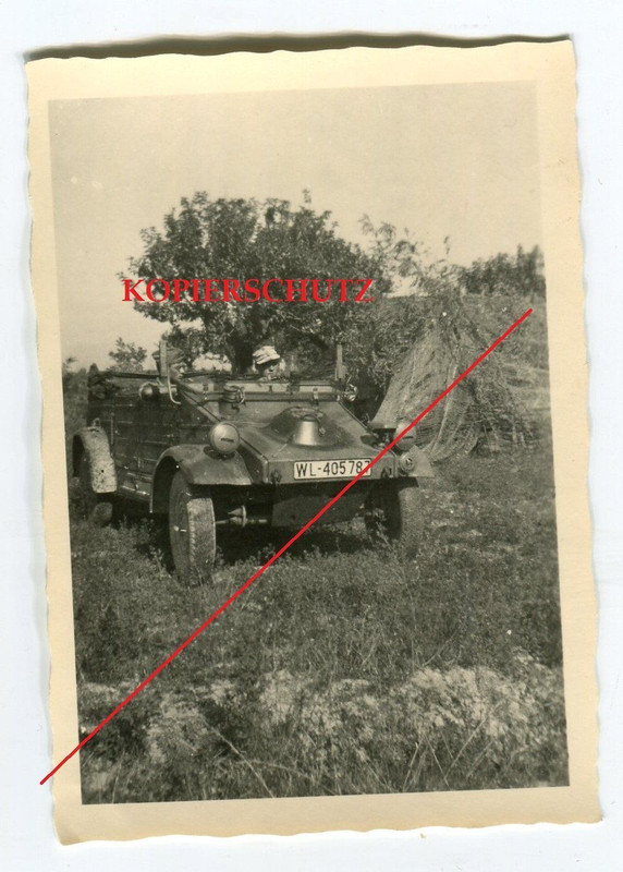 Original Foto Kübelwagen Luftwaffe PKW Sdkfz Ita