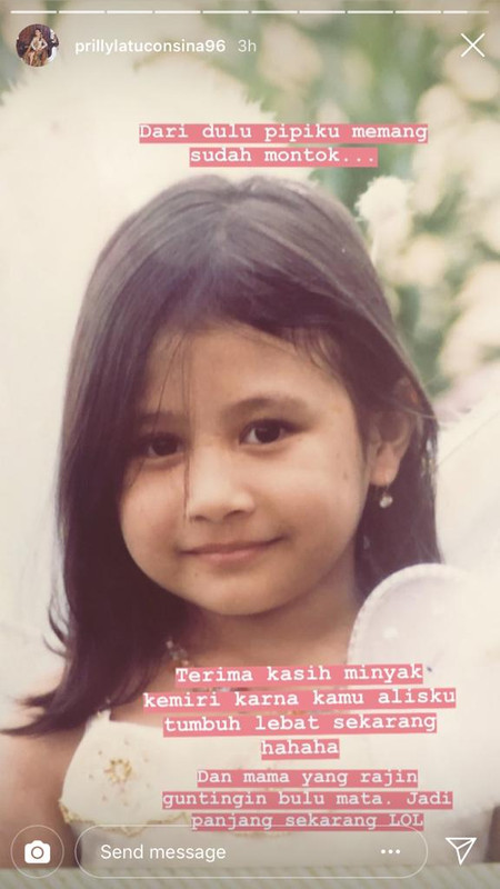 Unggahan Instagram Story Prilly Latuconsina, Jumat (16/11/2018)