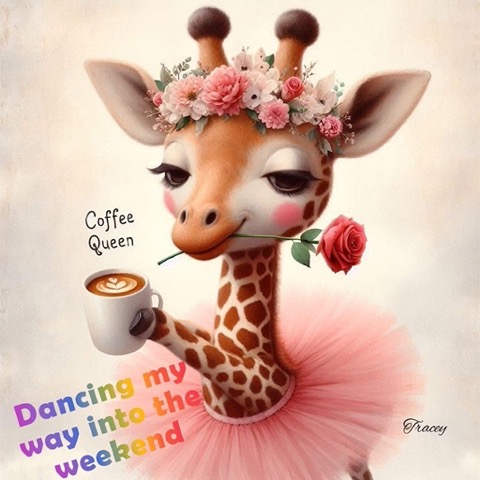 Giraffe-Coffee-Queen-Dancing-into-Weekend