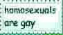 homosexuals are gay