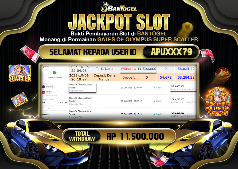 BUKTI JACKPOT LUNAS BANTOGEL