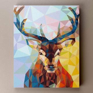 Color by Numbers Geometric Deer